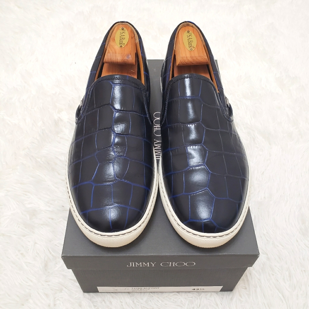Jimmy Choo Croc-Embossed Sneakers